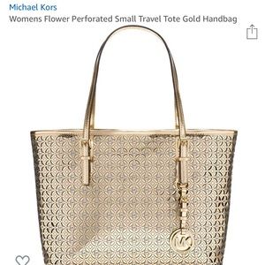 Michael Kors Flower Perforated Small Travel Tote